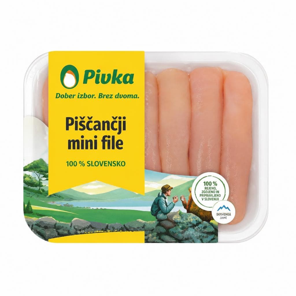 Piščančji mini file Pivka 400 g Akcija v trgovini E.Leclerc
