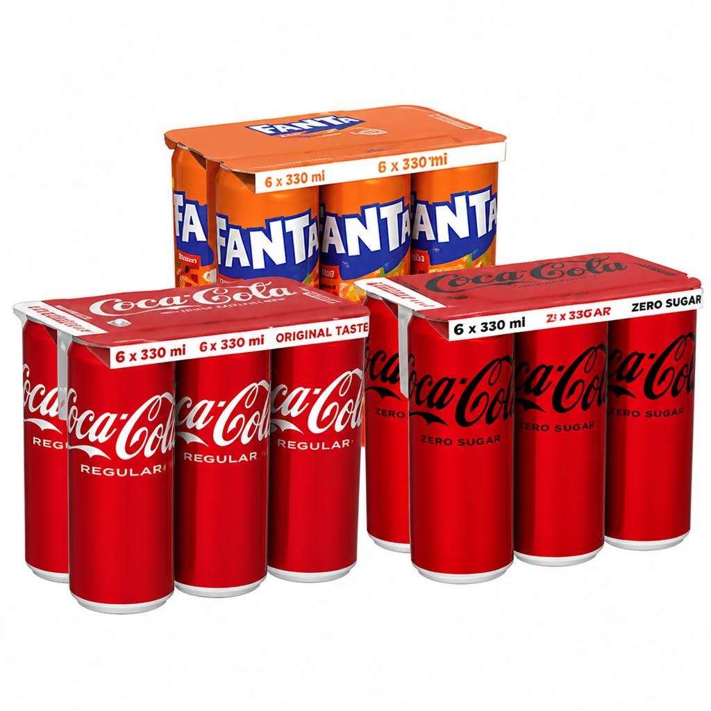 Coca Cola Regular/Coca Cola Zero/Fanta 6 x 0,33 l - Akcija v trgovini Lidl