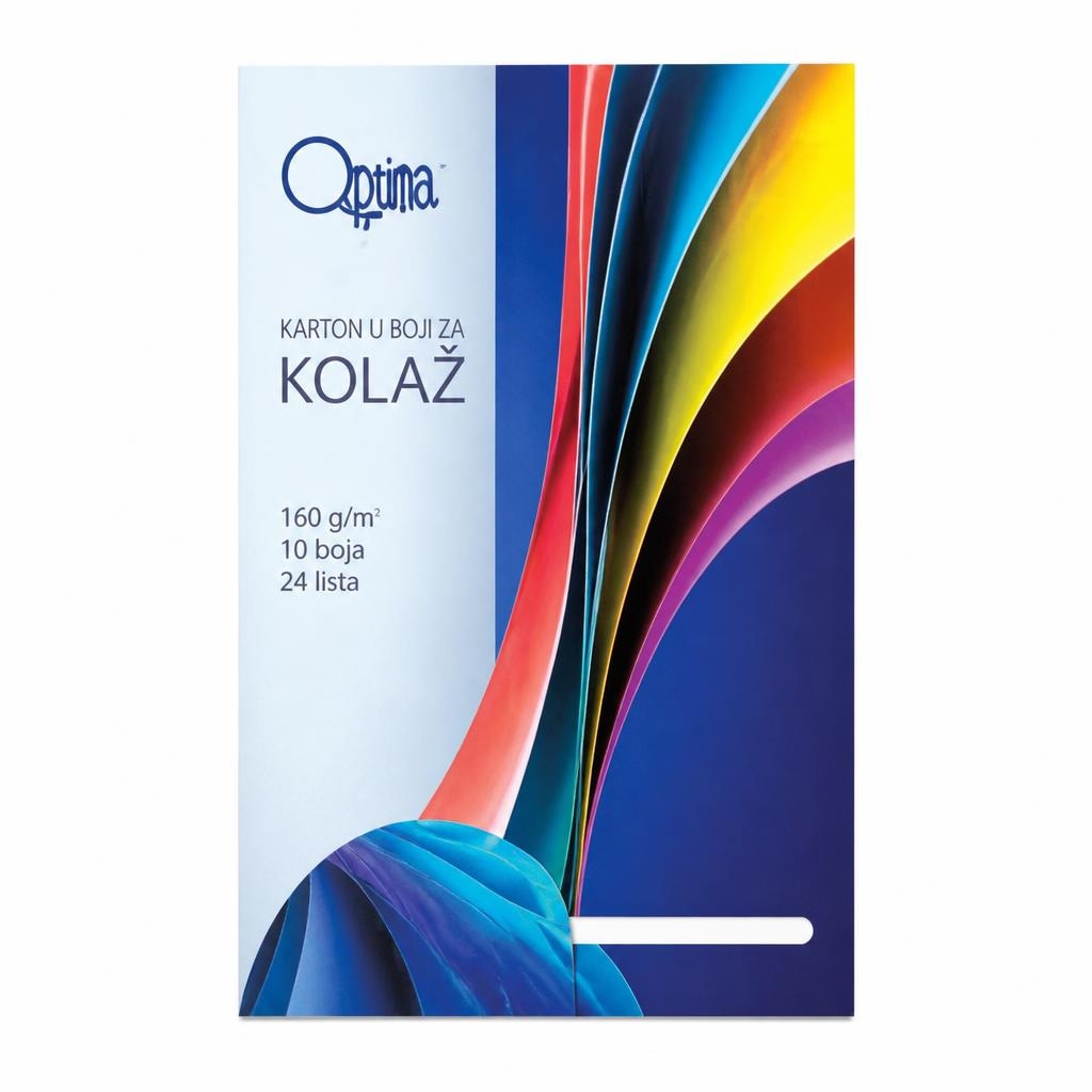 Kolaž papir format A4, 24-listni - Akcija v trgovini E.Leclerc