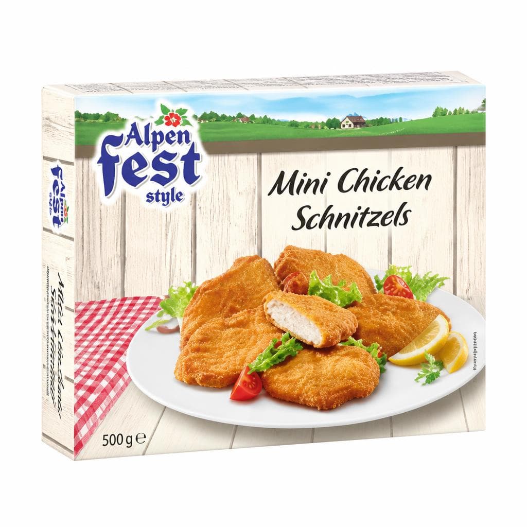 Alpenfest panirani mini piščančji zrezki 500 g Akcija v trgovini Lidl