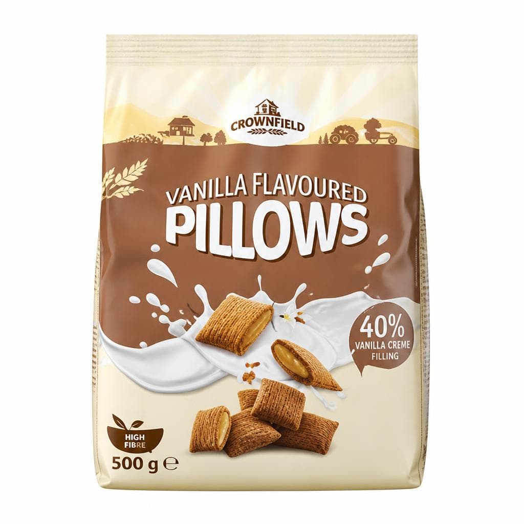 Crownfield Žitne blazinice z vanilijevo kremo 500 g Akcija v trgovini Lidl