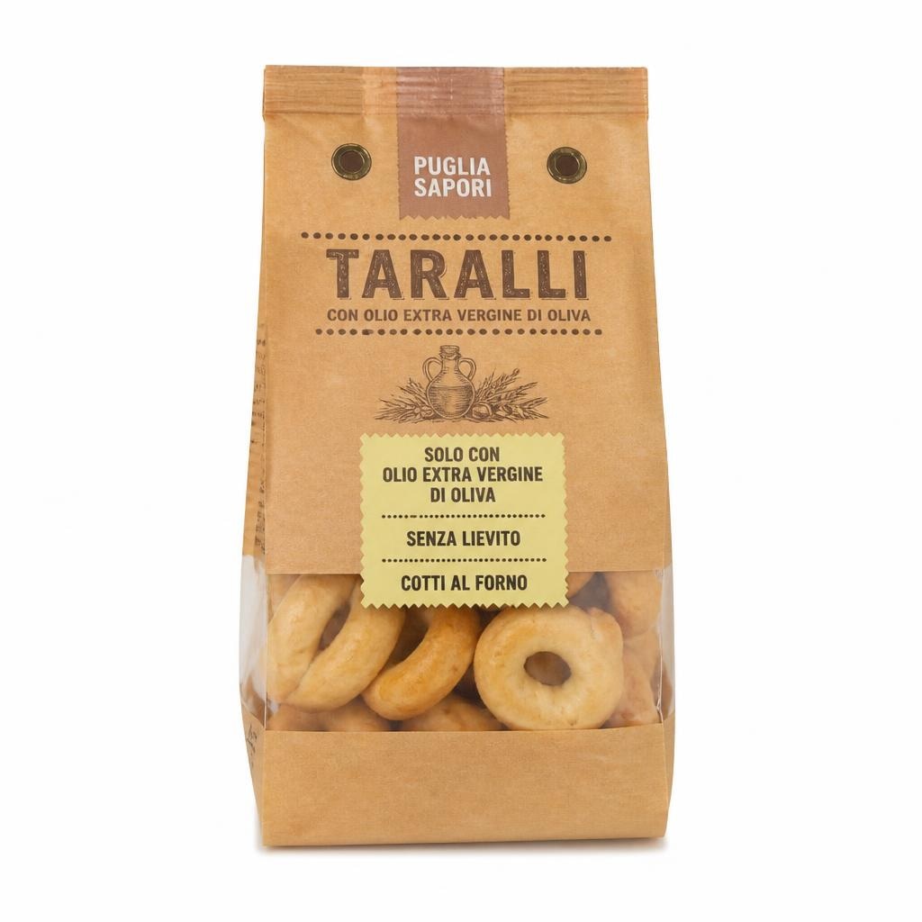 Slani prigrizek Taralli ali Tarallini Puglia Sapori 250 g ali 200 g Akcija v trgovini E.Leclerc