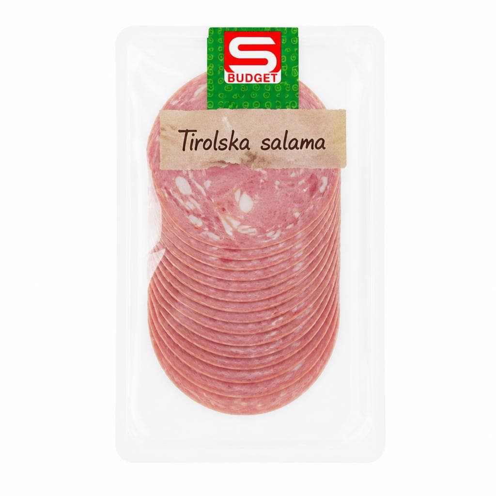 Tirolska salama 150 g Budget Akcija v trgovini Spar
