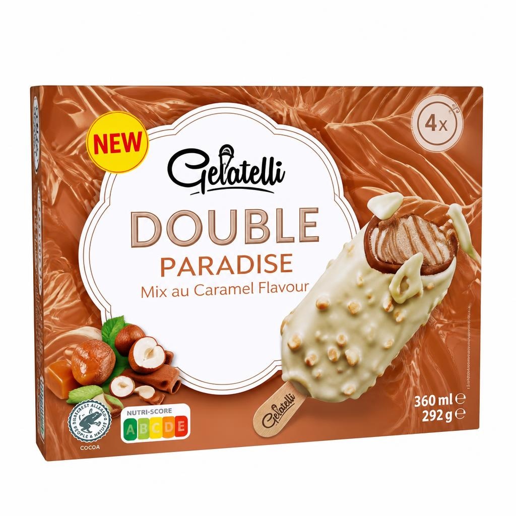 Gelatelli Double sladoled 4 x 90 ml Akcija v trgovini Lidl