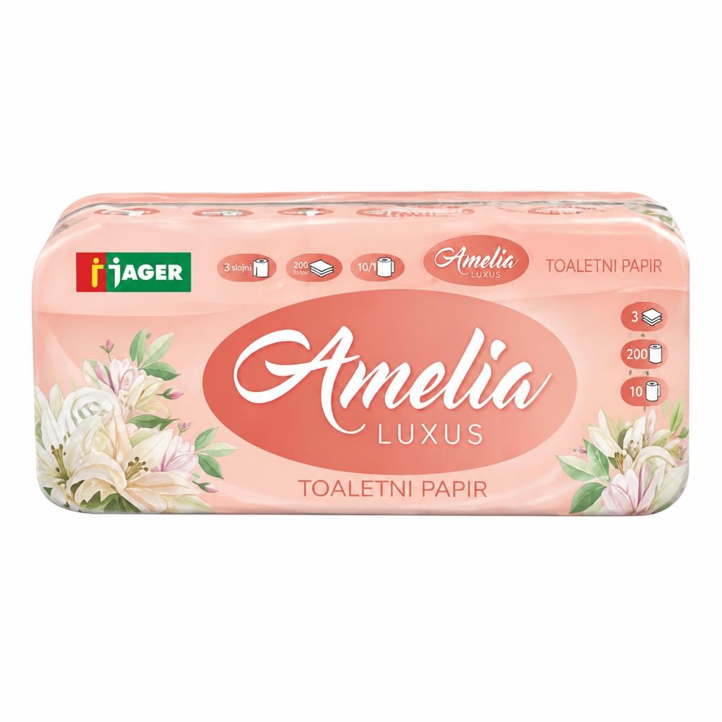 Toaletni papir Amelia Luxus 10 rolic Akcija v trgovini Jager
