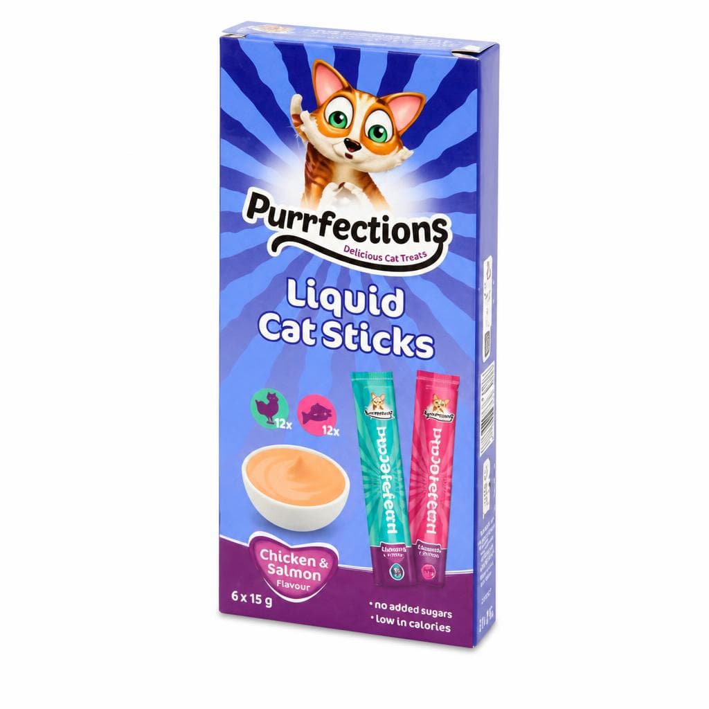 Purrfections tekoči mačji prigrizki 6 x 15 g Akcija v trgovini Action