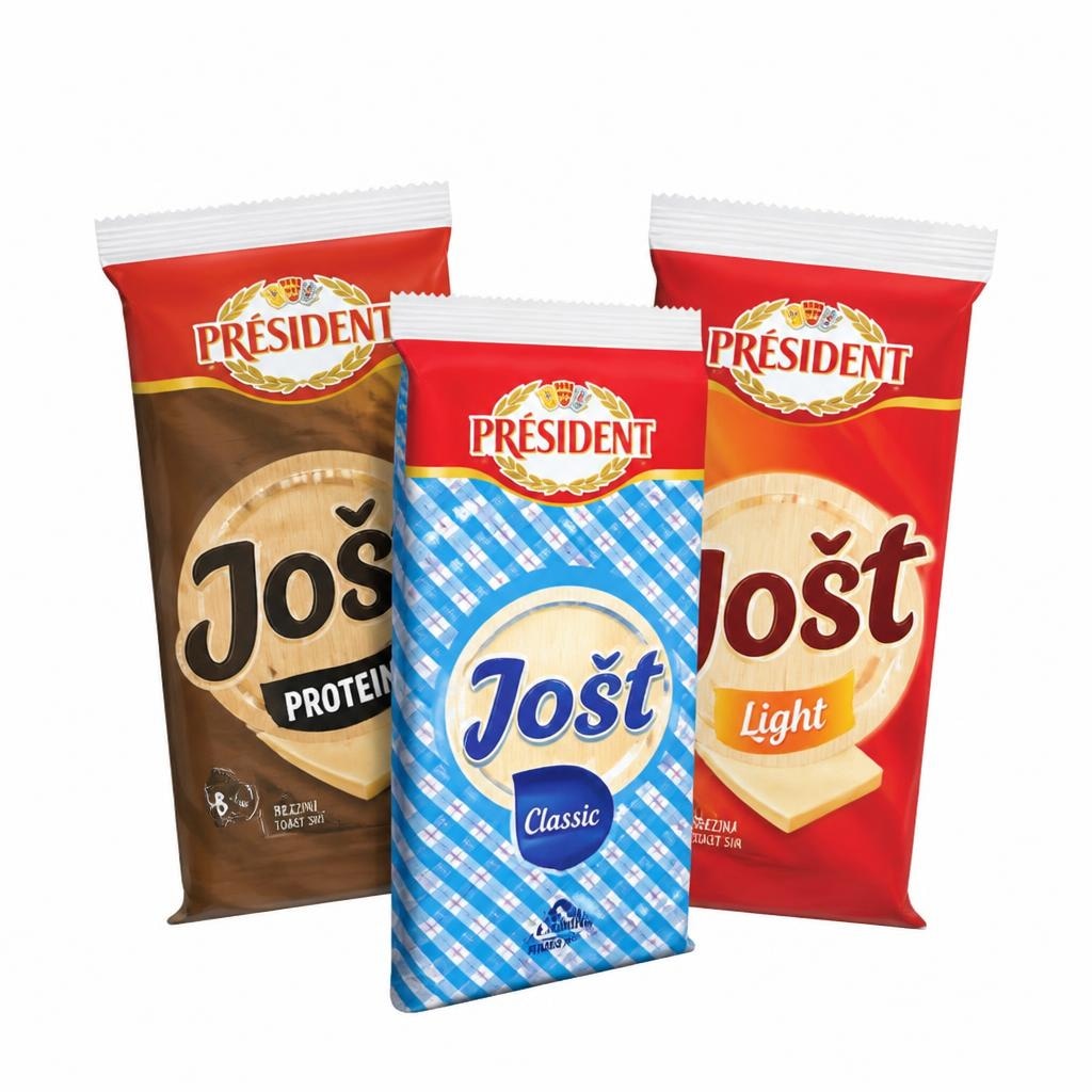 Pakirani sir Jošt Président od 350 do 370 g Akcija v trgovini E.Leclerc