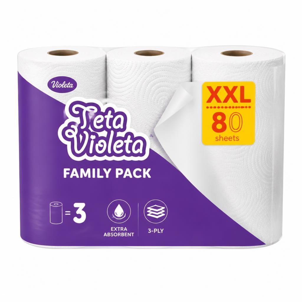 Kuhinjske brisače Violeta Family Pack 8/1 Akcija v trgovini E.Leclerc