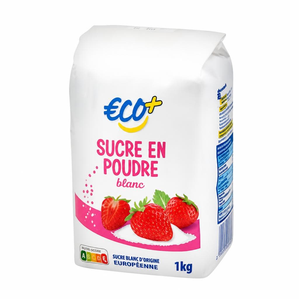 Eco+ beli sladkor 1 kg Akcija v trgovini E.Leclerc