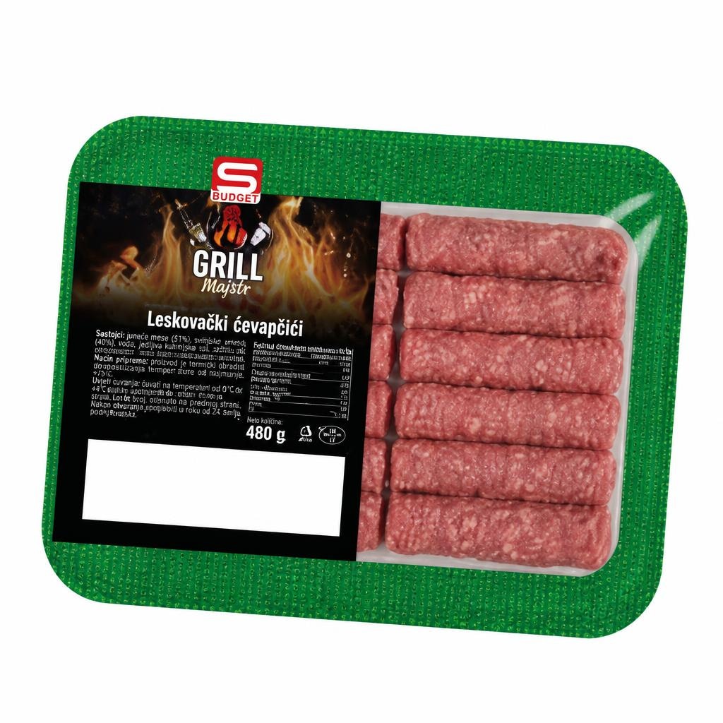 Grill Majstr Leskovački Čevapčiči 480 g Budget - Akcija v trgovini Spar
