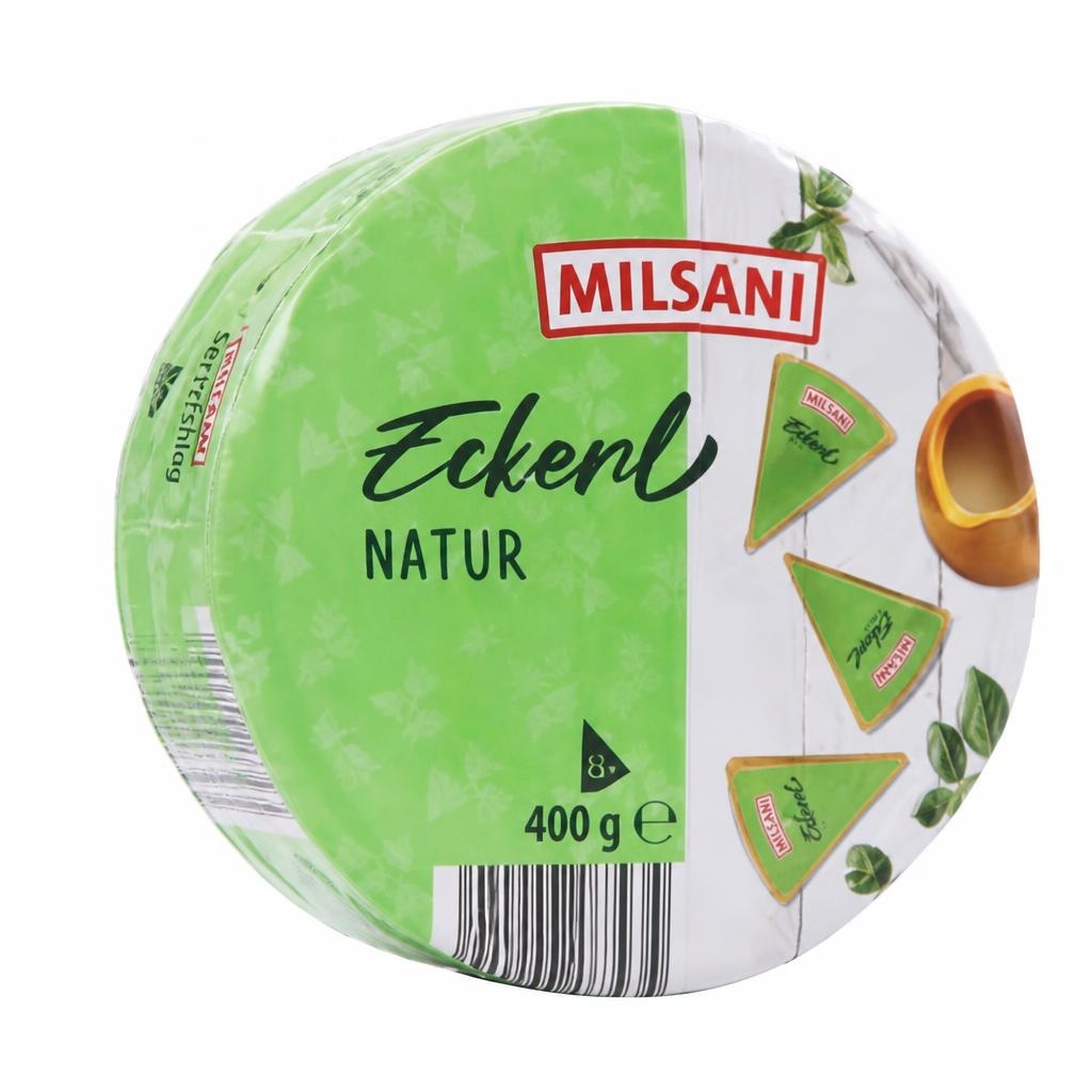Milsani Topljeni sir Eckenl Natur 400 g - Akcija v trgovini Hofer