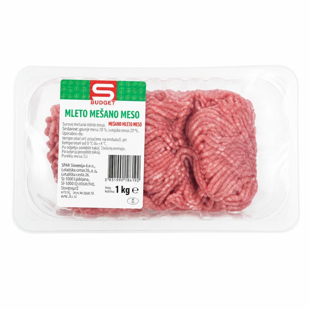 Mleto mešano meso 1 kg S-BUDGET Akcija v trgovini Spar