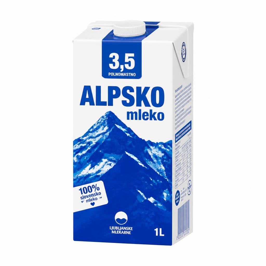 Alpsko mleko 6 x 1 l Akcija v trgovini Mercator