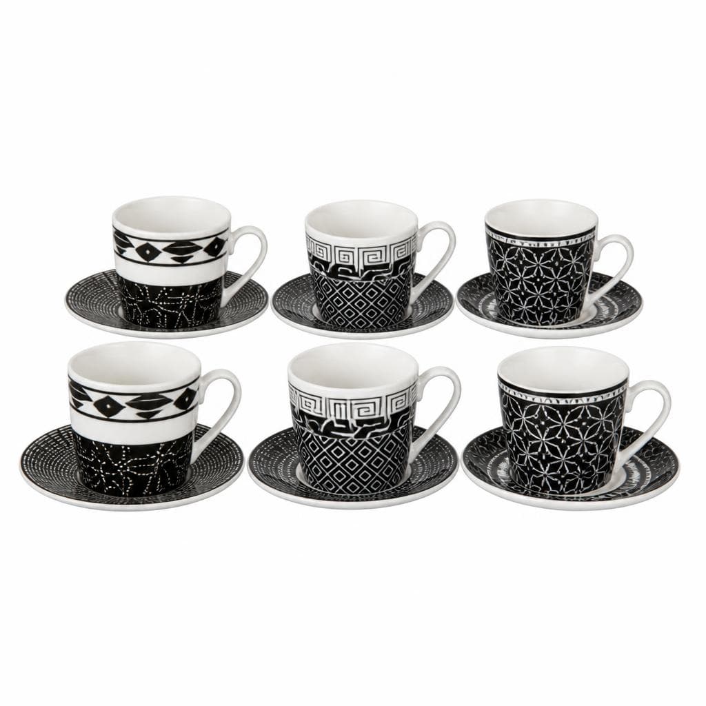 Porcelan Grafika skodelice s podstavki 6/1 Akcija v trgovini Spar