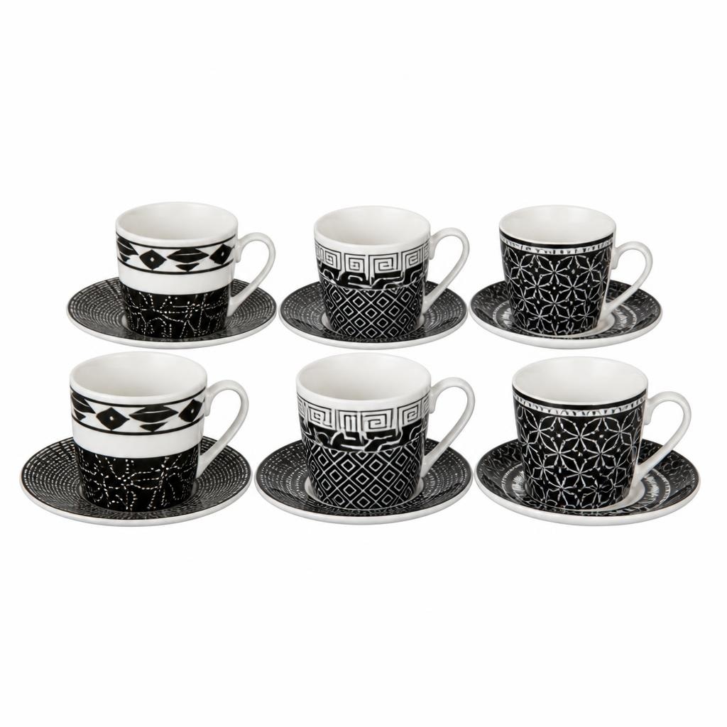 Porcelan Grafika skodelice s podstavki 6/1 Akcija v trgovini Spar