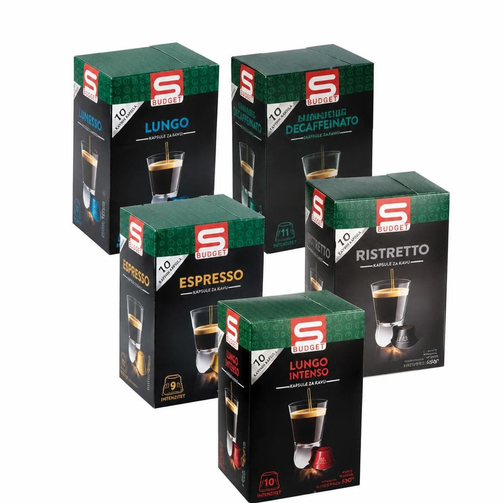 Kavne kapsule 159 g S Budget Akcija v trgovini Spar