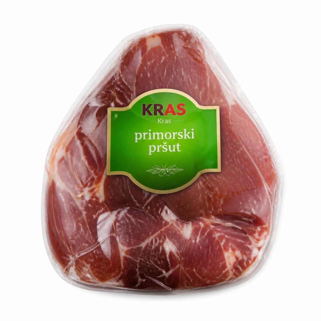 Kras primorski pršut Akcija v trgovini Tuš