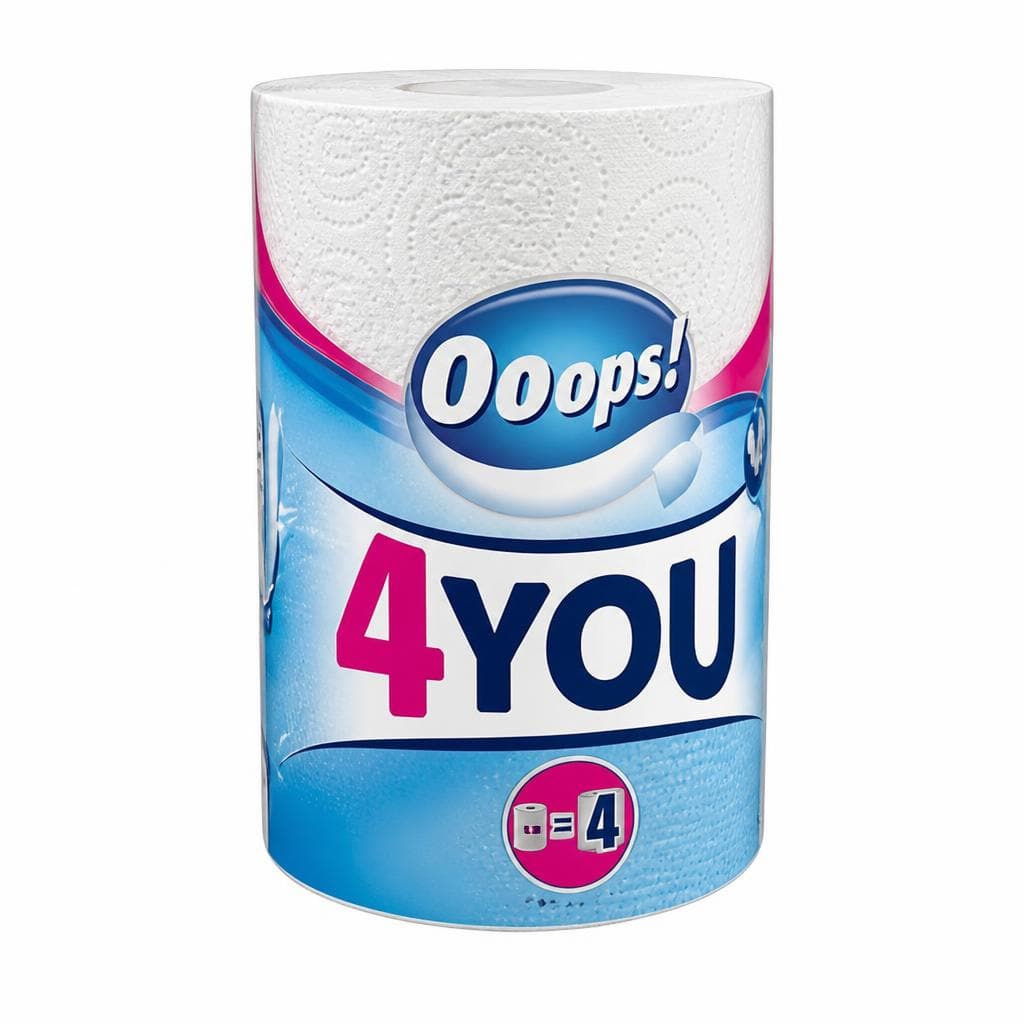 Ooops! 4you kuhinjske brisače 1 rola Akcija v trgovini Tuš