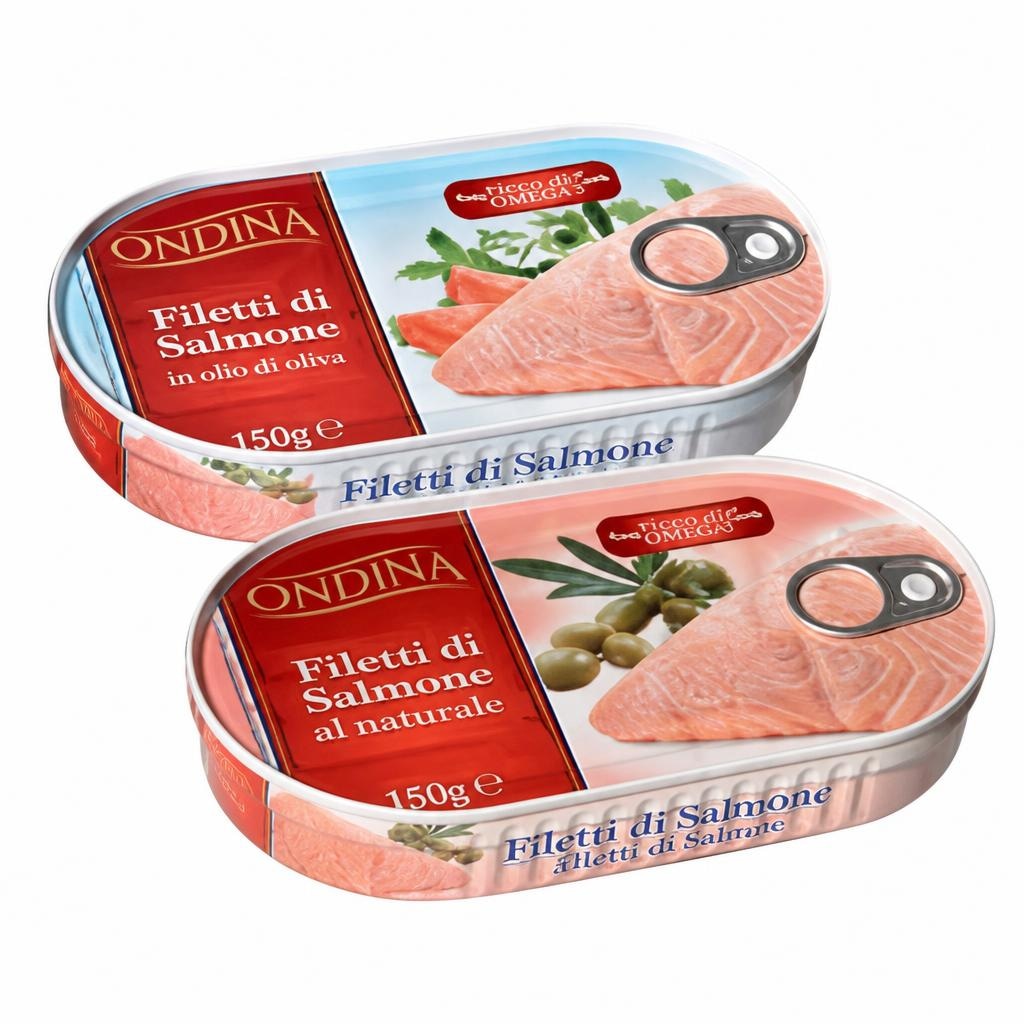 Ondina fileji lososa v naravnem soku/oljčnem olju 150 g Akcija v trgovini Eurospin