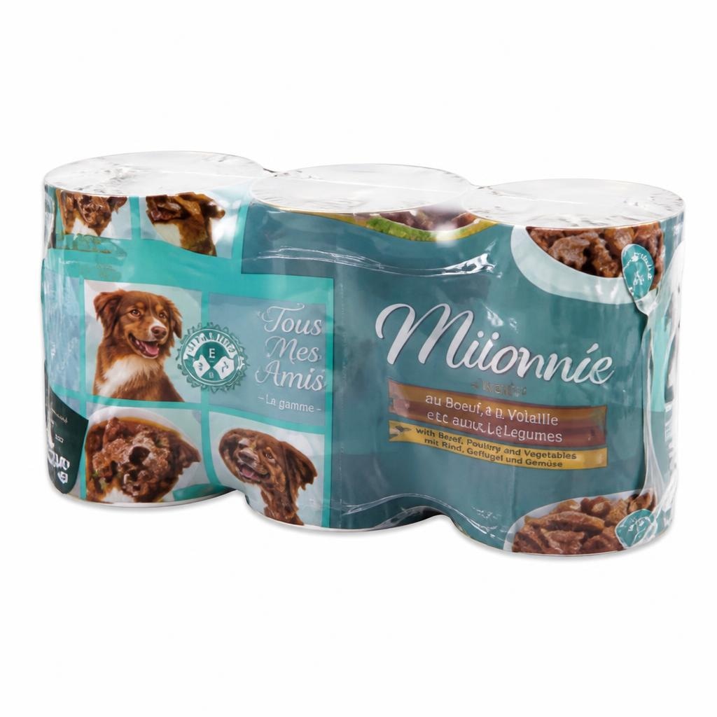 Izbor mokre hrane za pse Tous Mes Amis 3x410 g - Akcija v trgovini E.Leclerc