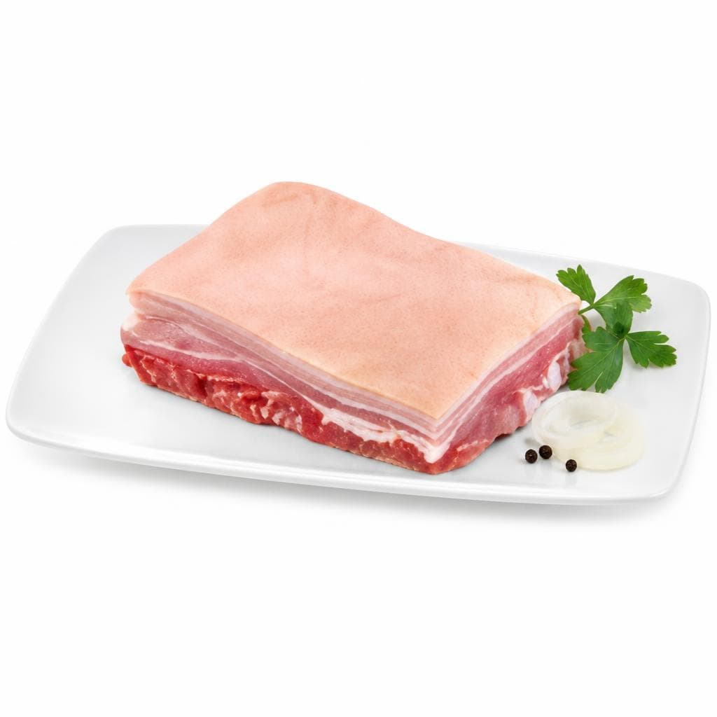 Svinjska rebra s slanino in kožo 1 kg Akcija v trgovini Tuš