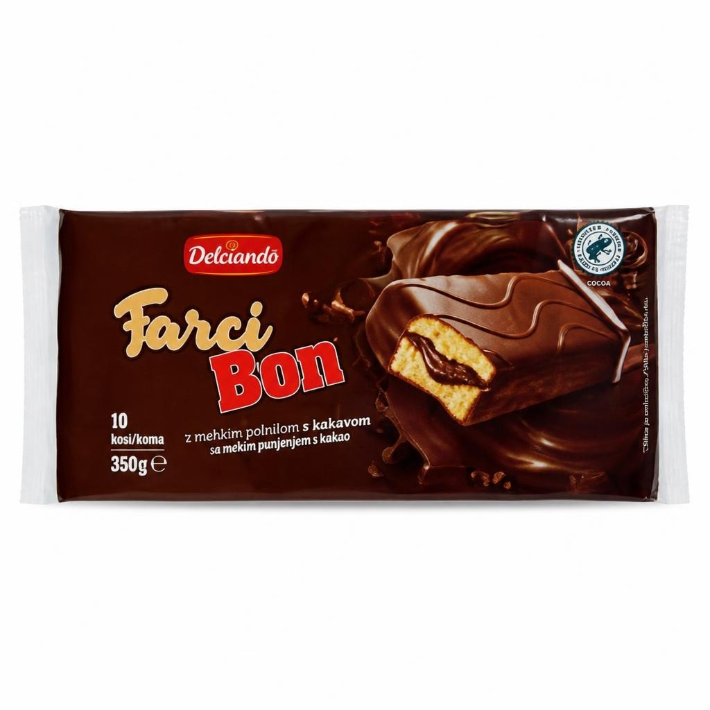 Delciando rezine Farci Bon s temno čokolado 350 g Akcija v trgovini Eurospin