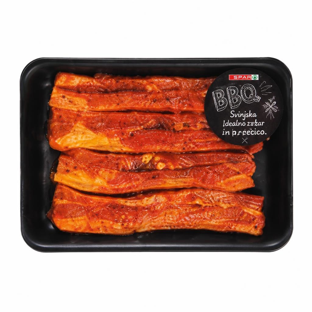 SPAR BBQ Svinjska rebra 1 kg - Akcija v trgovini Spar