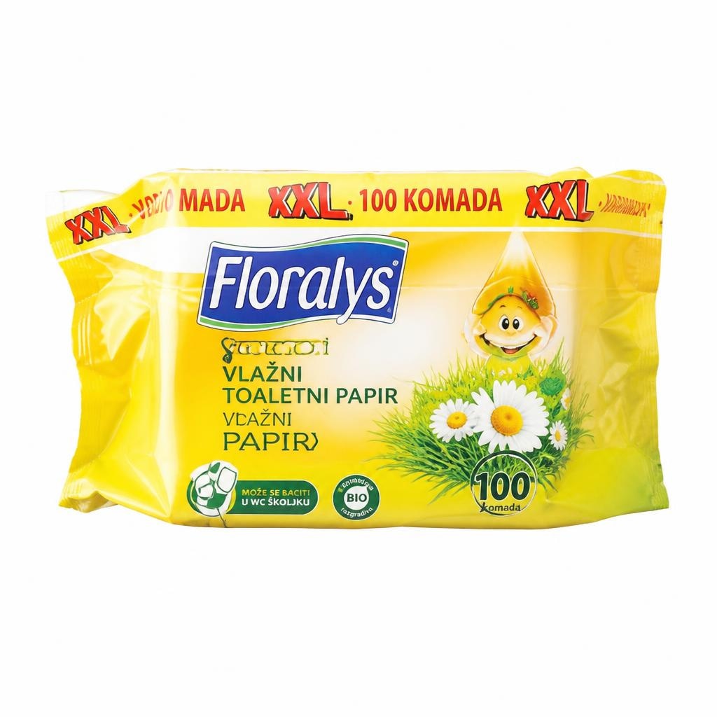 Floralys vlažni toaletni papir XXL 100 kosov Akcija v trgovini Lidl