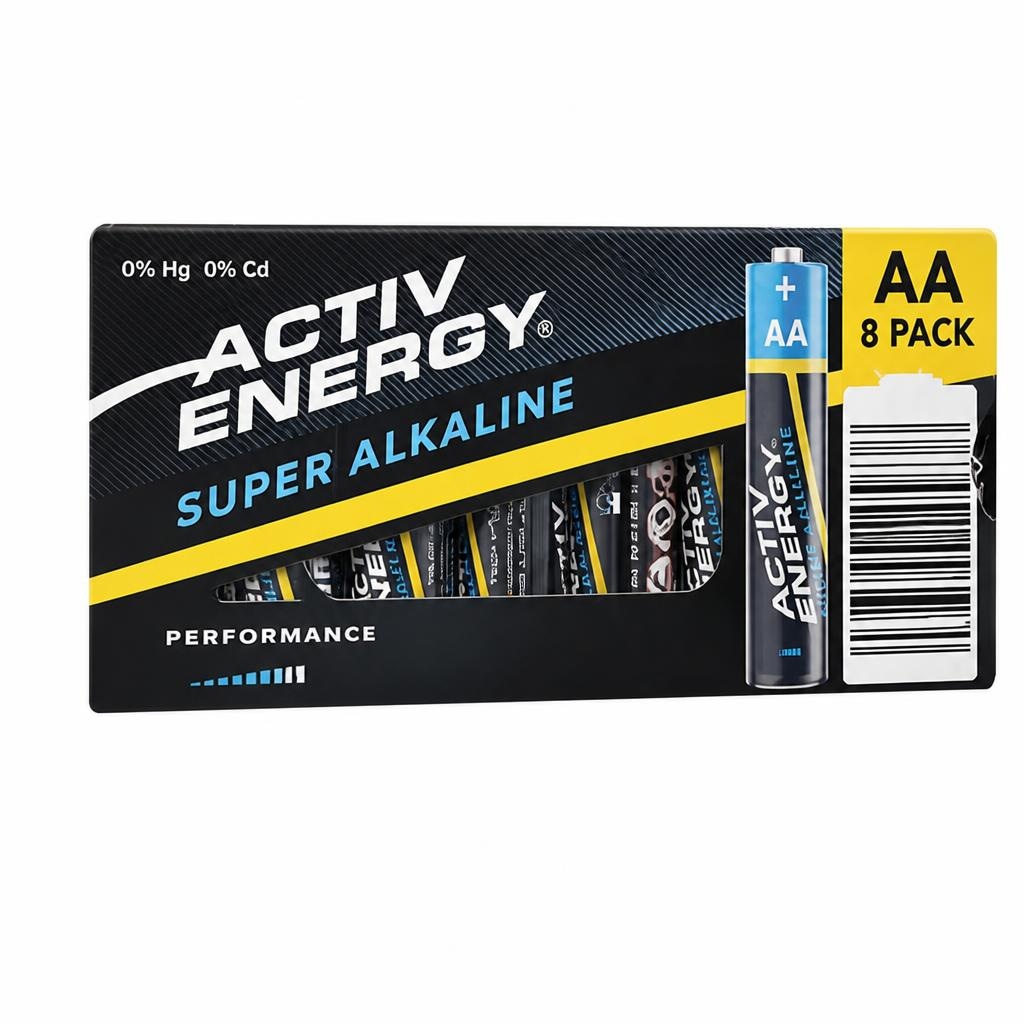 Activ Energy alkalne baterije AA 8 kosov Akcija v trgovini Hofer