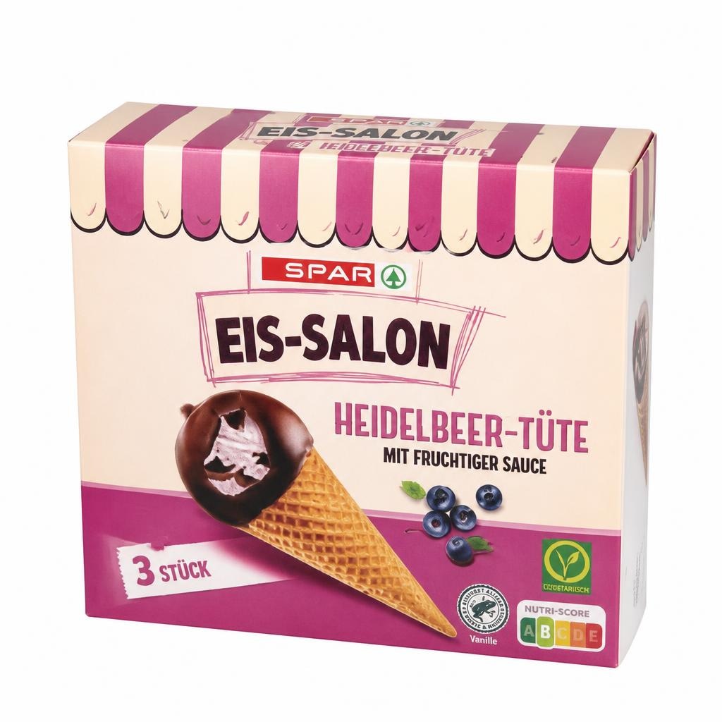 SPAR Sladoled Salon Kornet 90 ml x 3 - Akcija v trgovini Spar