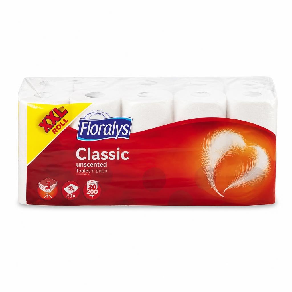 Floralys toaletni papir 20 rolic Akcija v trgovini Lidl