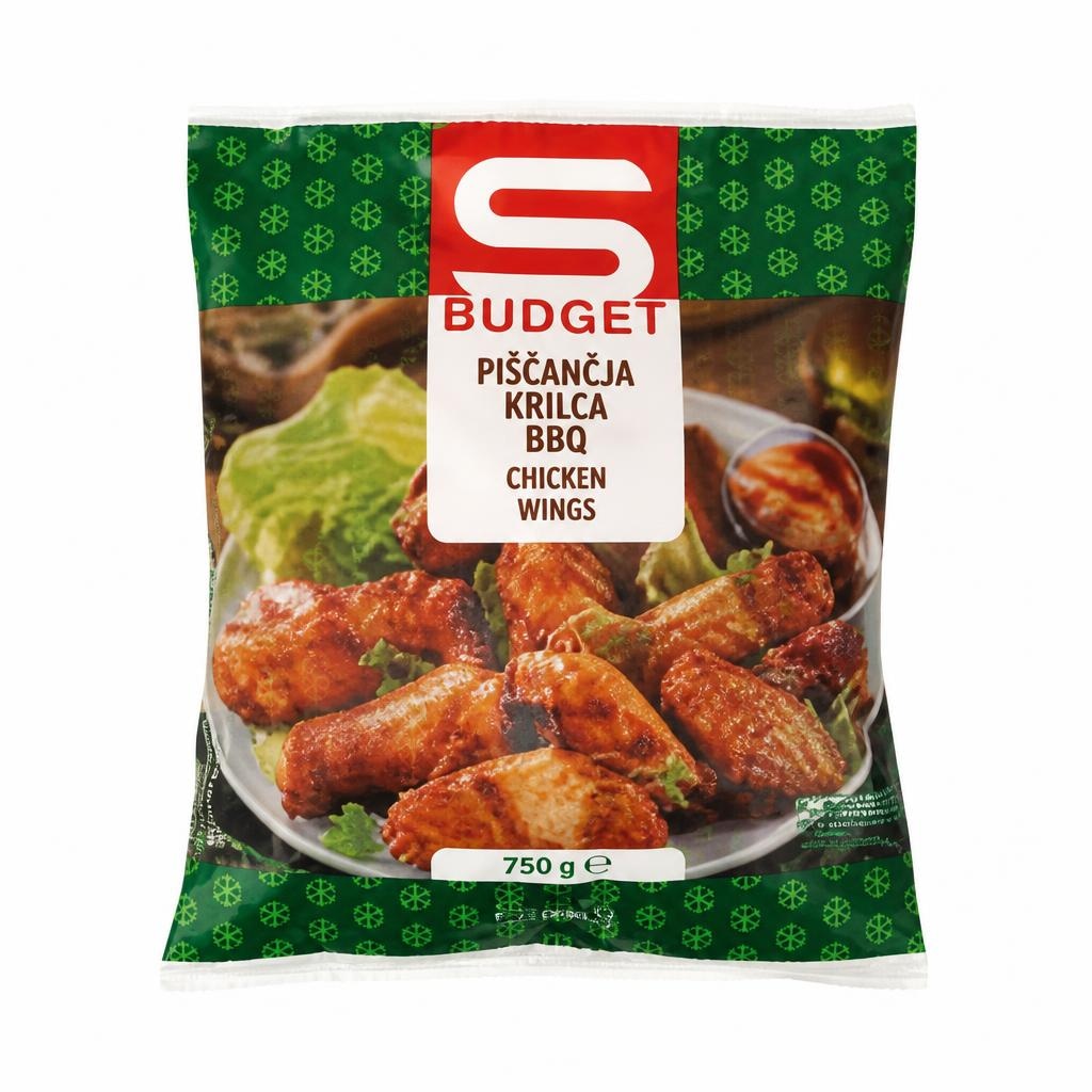 Piščančja Krilca BBQ 750 g Budget - Akcija v trgovini Spar