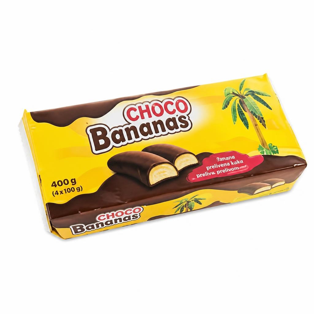 Čokoladne bananice 400 g Akcija v trgovini Eurospin