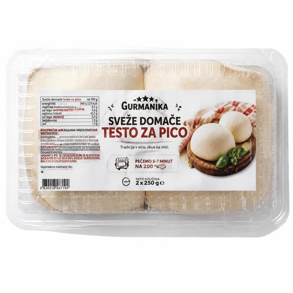 Gurmanika sveže domače testo za pico 2 x 250 g Akcija v trgovini Lidl