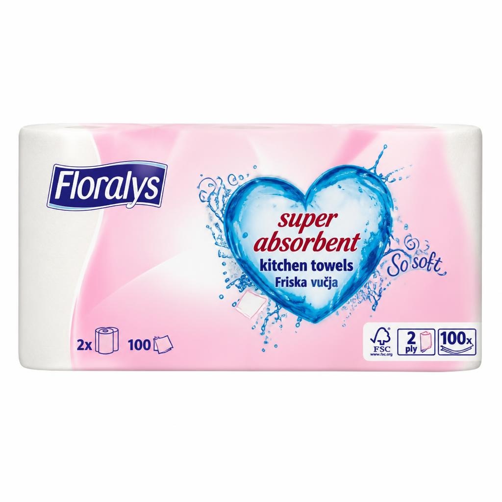 Floralys kuhinjske brisačke 2 x 500 listov Akcija v trgovini Lidl