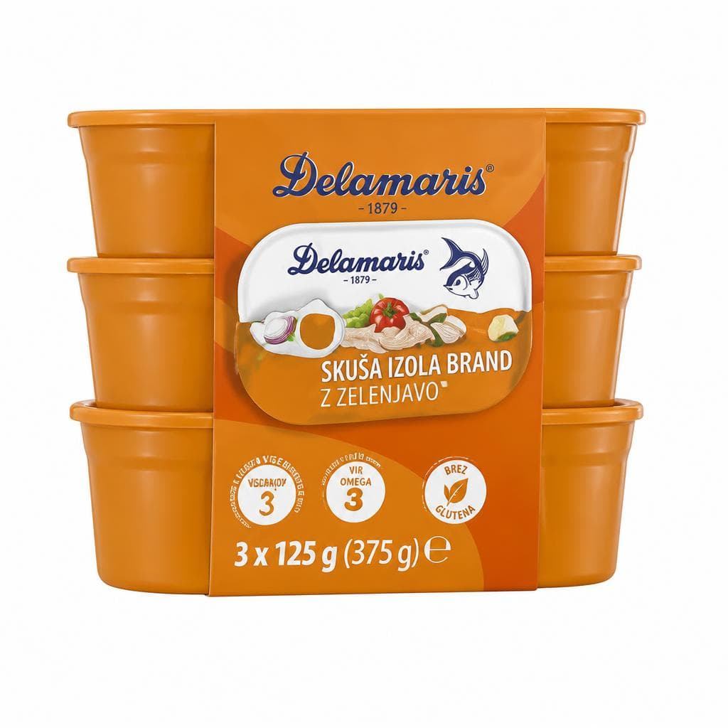 Delamaris Skuša Picnic 3 x 125 g Akcija v trgovini Tuš