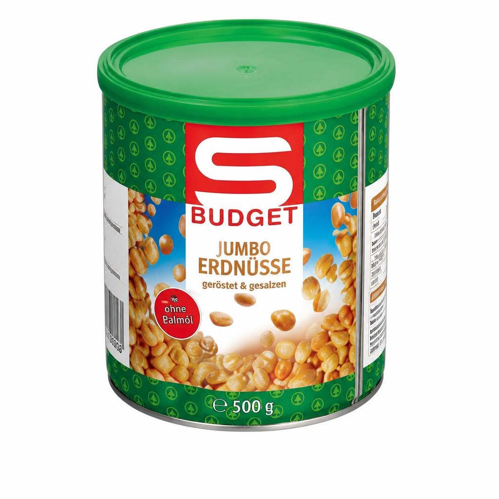 JUMBO ARAŠIDI 500 g Budget Akcija v trgovini Spar
