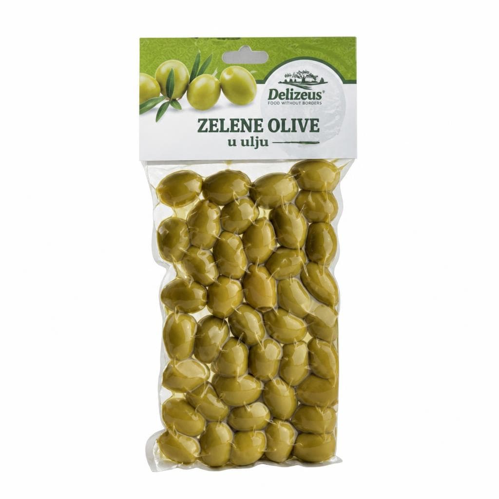 Delizeus zelene olive v olju 250 g Akcija v trgovini E.Leclerc
