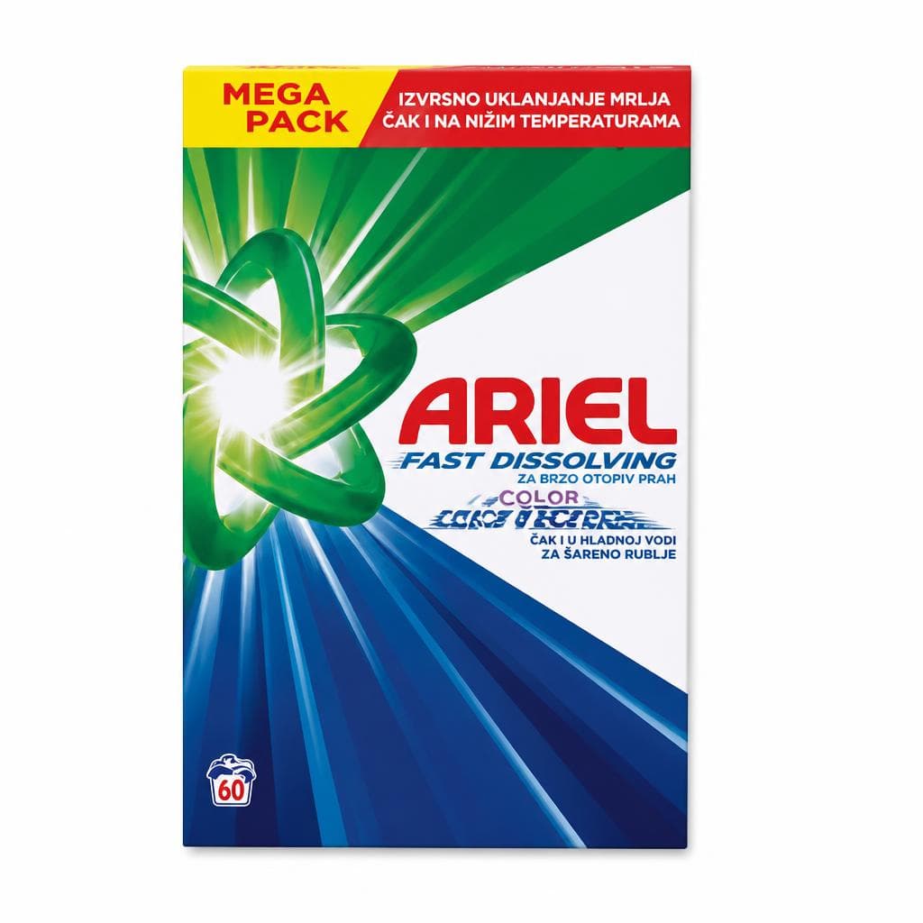 Ariel za pranje perila prašek 4,4 kg, 80 pranj ali 3,74 kg, 68 pranj ali 3,87 l, 86 pranj ali 4,05 l, 90 pranj ali kapsule 60/1 Akcija v trgovini Spar