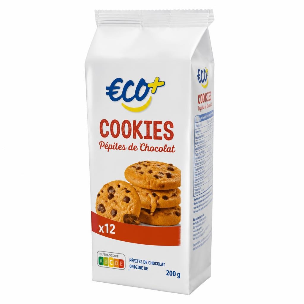 Eco+ piškoti cookies 200 g Akcija v trgovini E.Leclerc