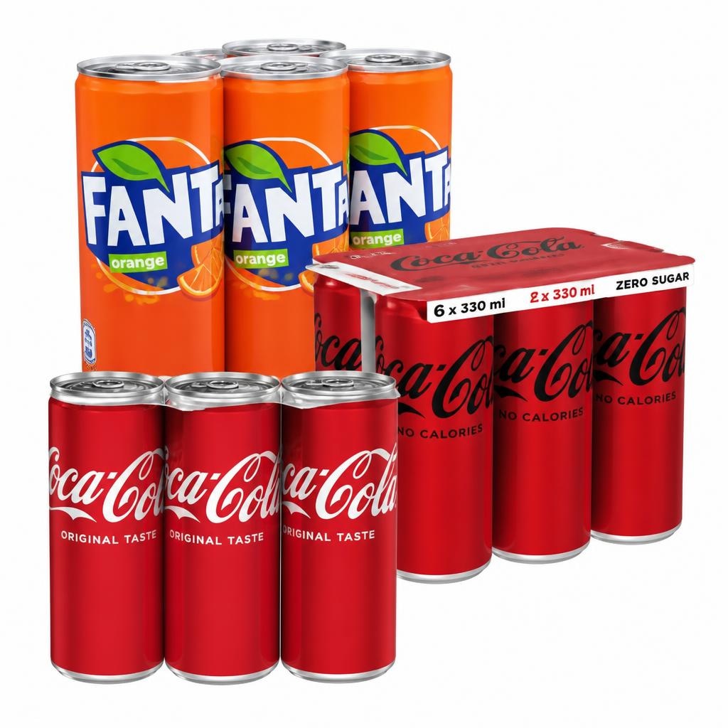 Coca-Cola Regular/Coca-Cola Zero/Fanta 6 x 330 ml Coca-Cola / Fanta Akcija v trgovini Lidl