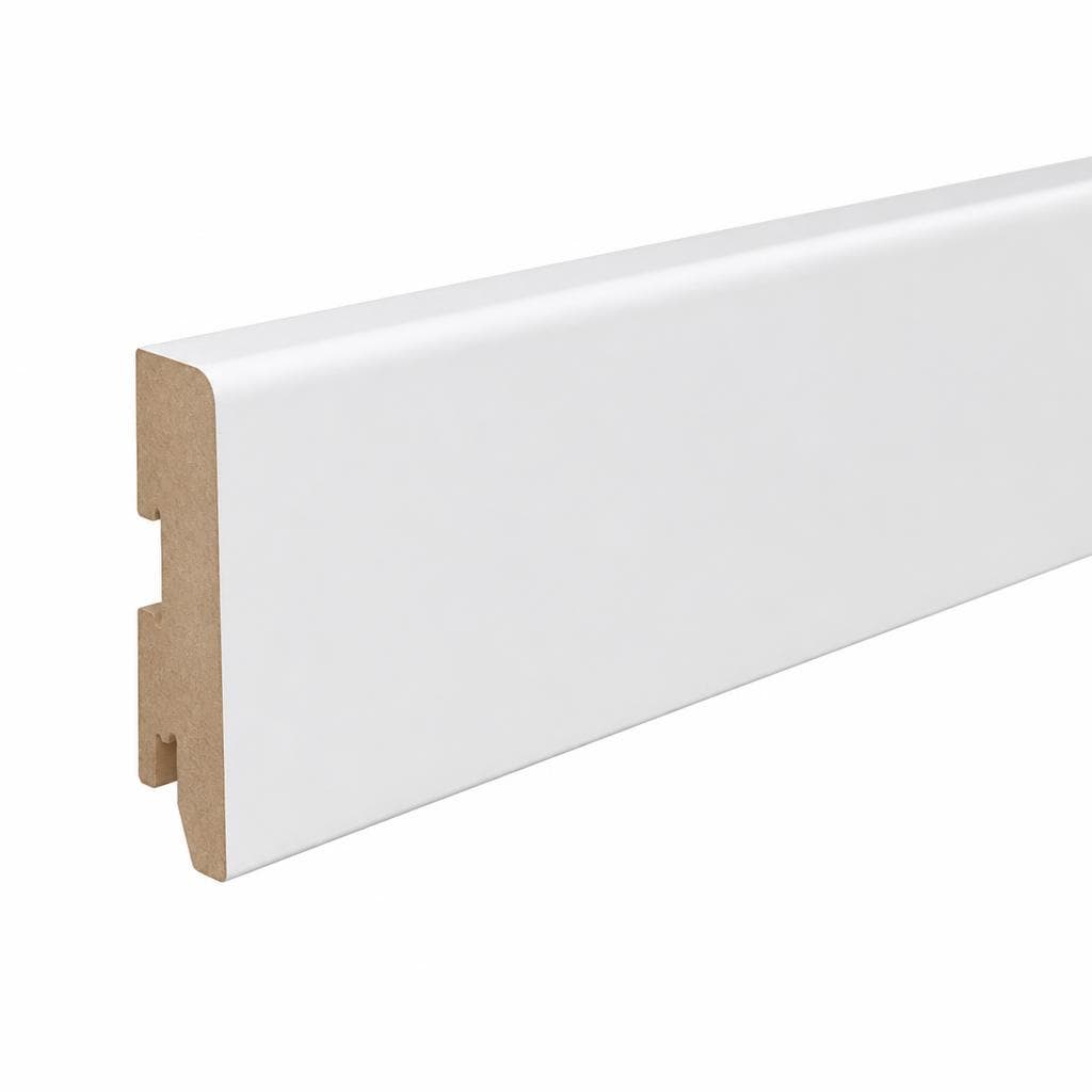 Talna letev K40 C š 19 mm, ravna oblika, MDF prevlečen s folijo, bela, d 2.600 x v 40 mm Akcija v trgovini Bauhaus