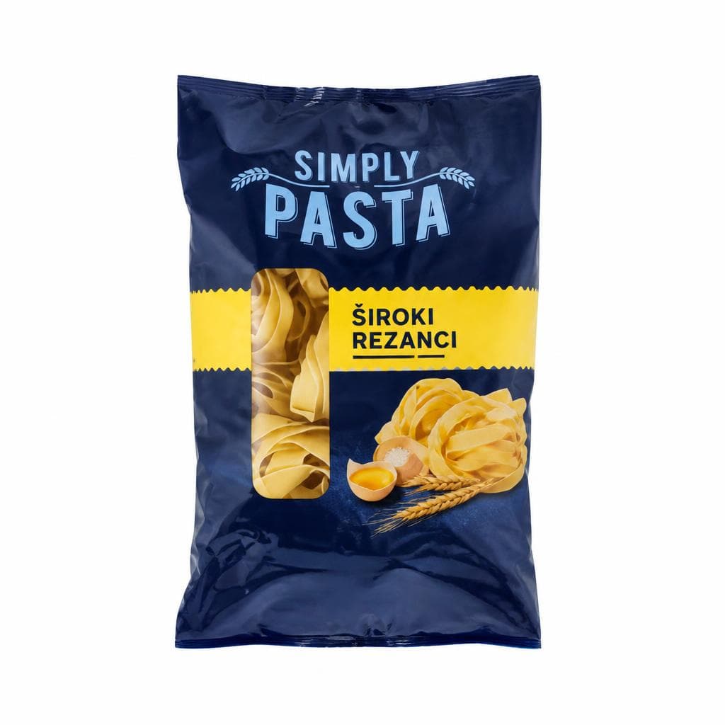 Široki rezanci Simply pasta 500 g Akcija v trgovini Mercator