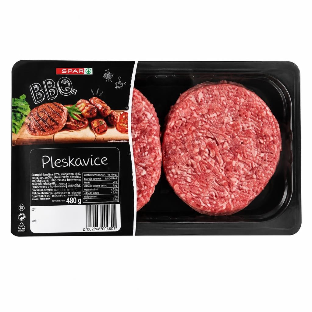 Pleskavice 480 g SPAR BBQ - Akcija v trgovini Spar