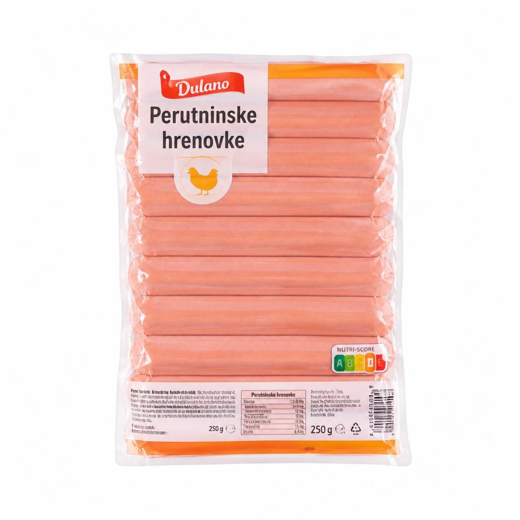 Perutninske hrenovke 1 kg Dulano Akcija v trgovini Lidl