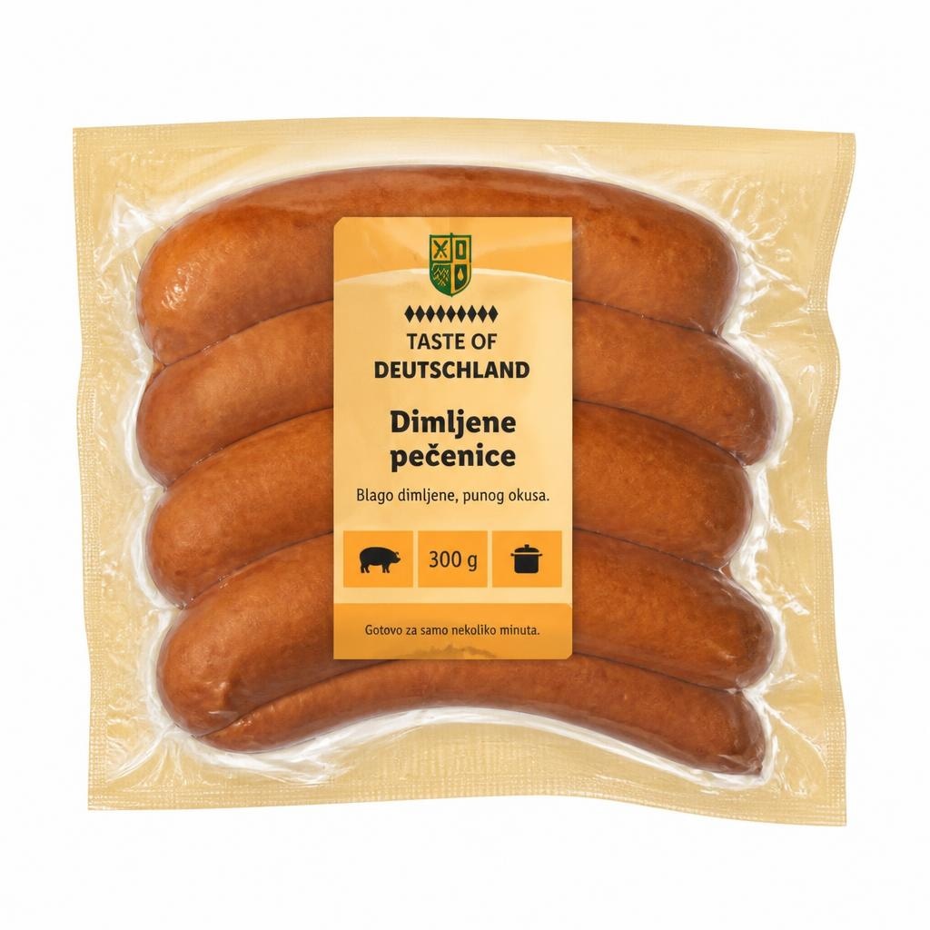 Taste of Deutschland dimljene pečenice 5 x 90 g Akcija v trgovini Lidl