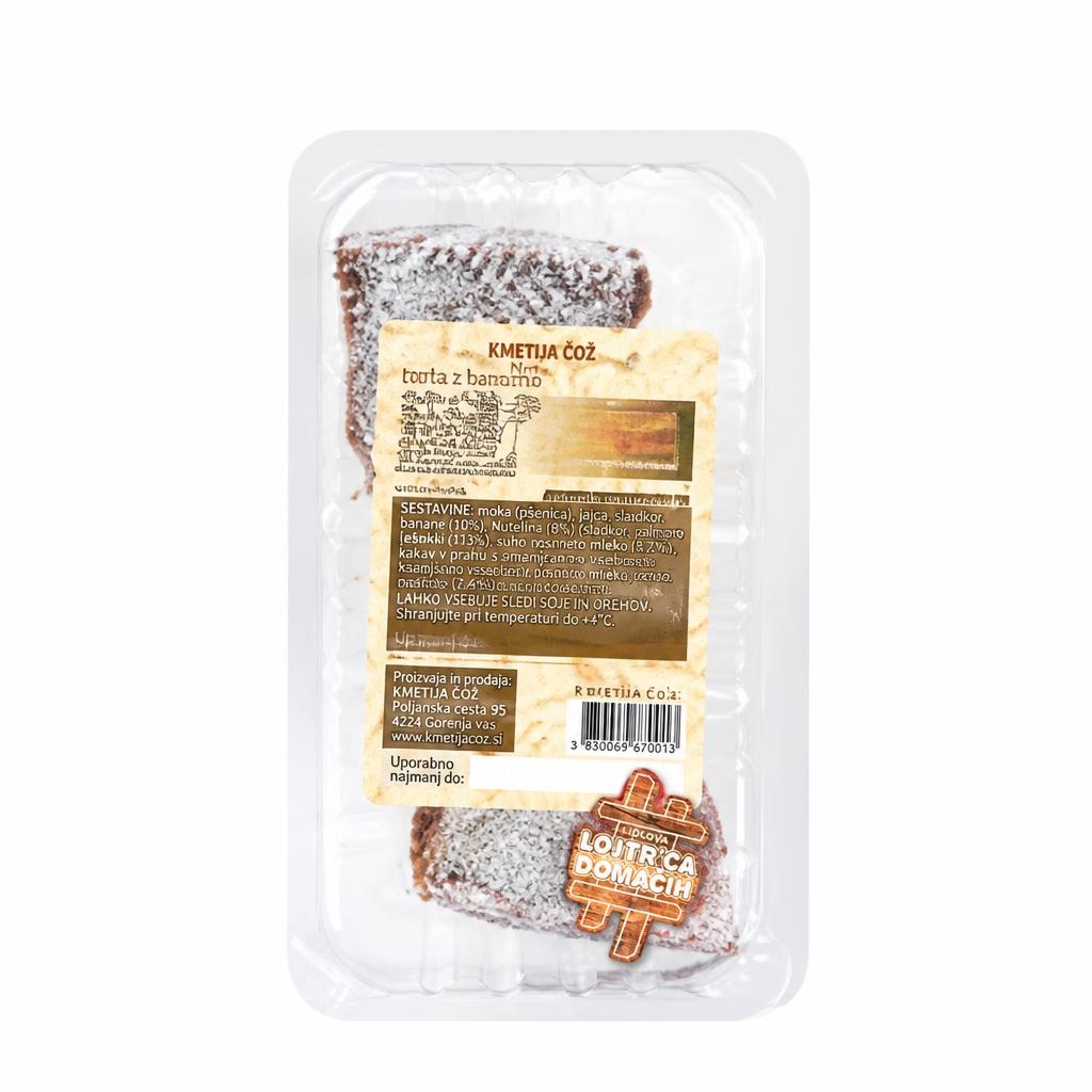 KMETIJA ČOŽ Nutelina torta z banano 2 x 150 g - Akcija v trgovini Lidl