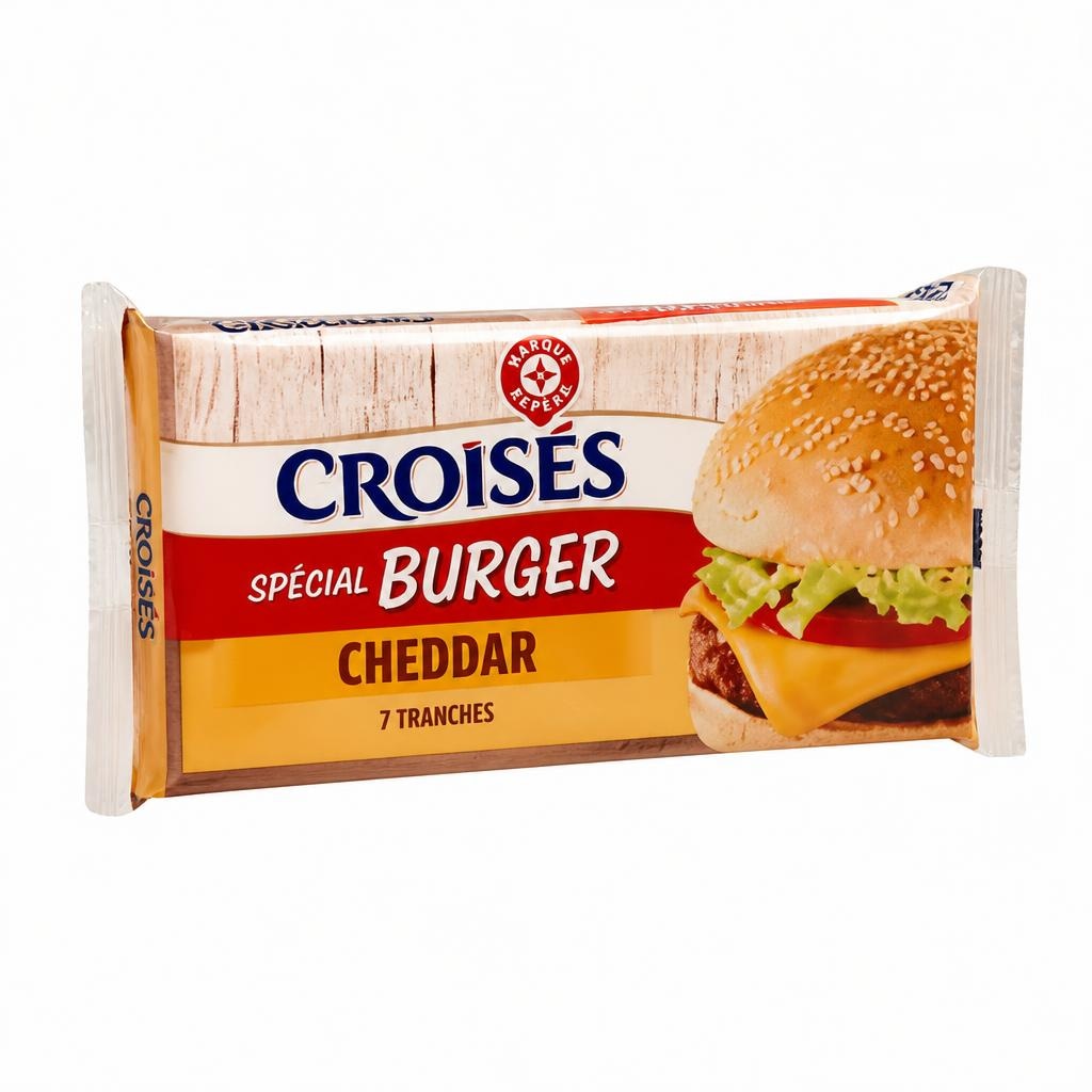 Topljeni sir Cheddar Burger Croisés 340 g - Akcija v trgovini E.Leclerc