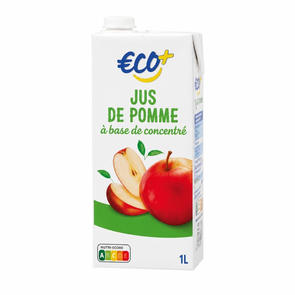 Eco+ jabolčni sok 1 l Akcija v trgovini E.Leclerc