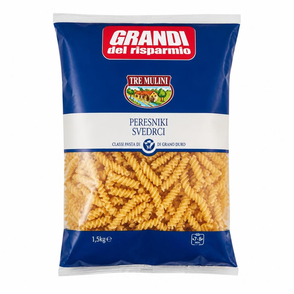 Grandi del risparmio testenine Peresniki/Svedrci 1.5 kg Akcija v trgovini Eurospin
